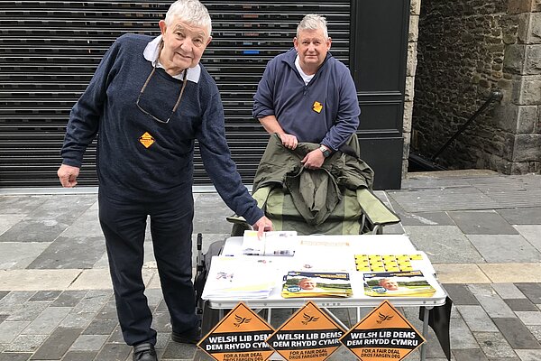 Gerald and Neil manning the stall