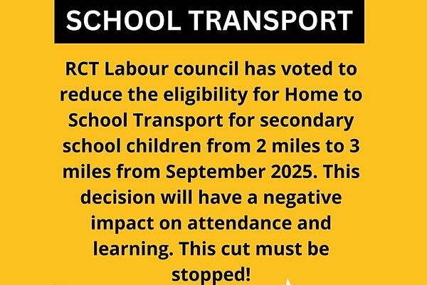Leaflet - stop cuts to school transport